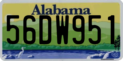 AL license plate 56DW951