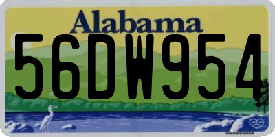 AL license plate 56DW954