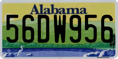AL license plate 56DW956