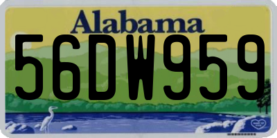 AL license plate 56DW959