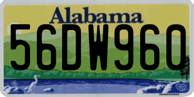 AL license plate 56DW960