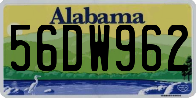 AL license plate 56DW962