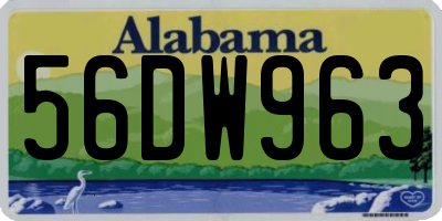 AL license plate 56DW963