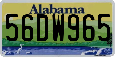 AL license plate 56DW965
