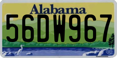 AL license plate 56DW967