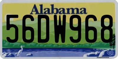 AL license plate 56DW968