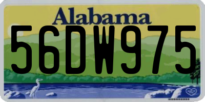 AL license plate 56DW975