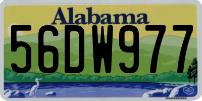 AL license plate 56DW977