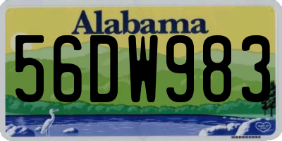 AL license plate 56DW983
