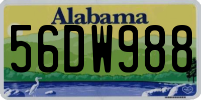 AL license plate 56DW988