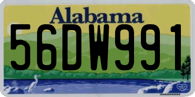 AL license plate 56DW991