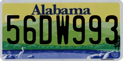 AL license plate 56DW993