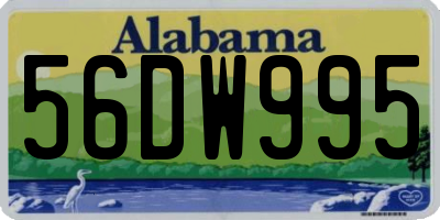 AL license plate 56DW995