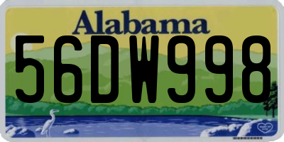 AL license plate 56DW998