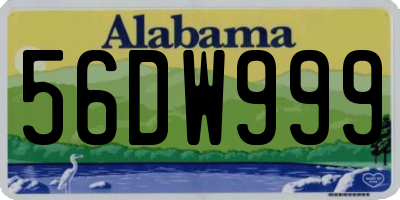 AL license plate 56DW999