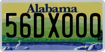 AL license plate 56DX000