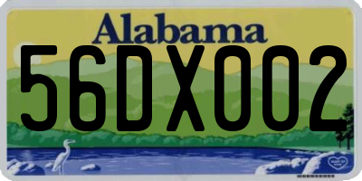 AL license plate 56DX002