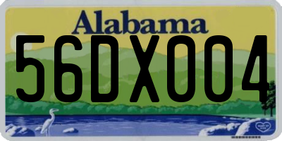 AL license plate 56DX004