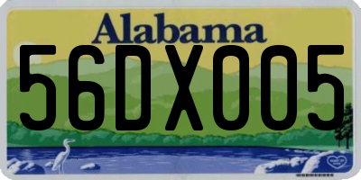 AL license plate 56DX005