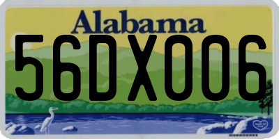 AL license plate 56DX006
