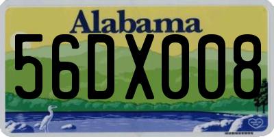 AL license plate 56DX008