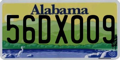 AL license plate 56DX009
