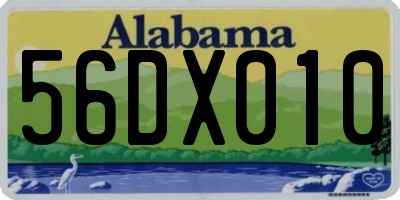 AL license plate 56DX010