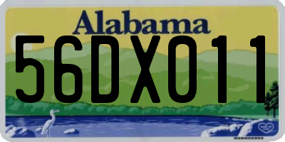 AL license plate 56DX011
