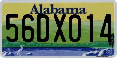 AL license plate 56DX014