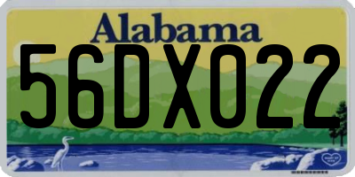AL license plate 56DX022