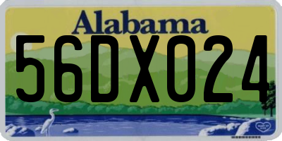 AL license plate 56DX024