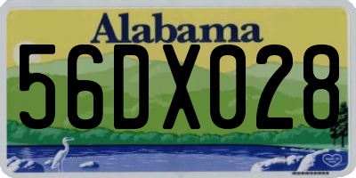 AL license plate 56DX028