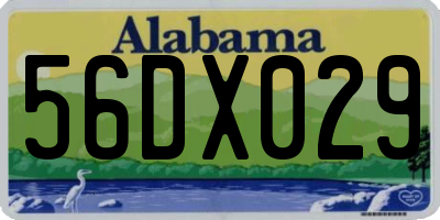 AL license plate 56DX029