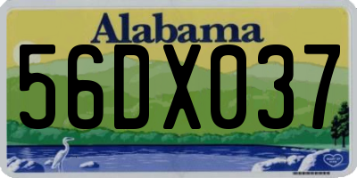 AL license plate 56DX037