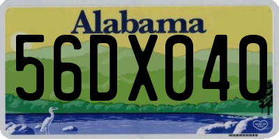 AL license plate 56DX040