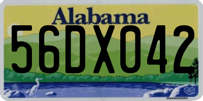 AL license plate 56DX042