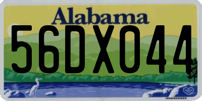 AL license plate 56DX044