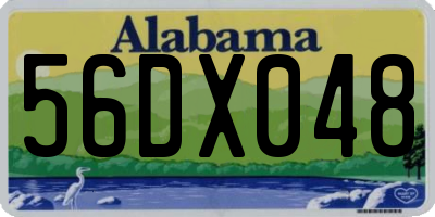 AL license plate 56DX048