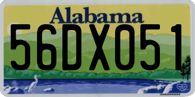 AL license plate 56DX051