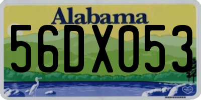 AL license plate 56DX053