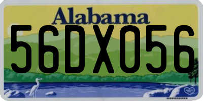 AL license plate 56DX056