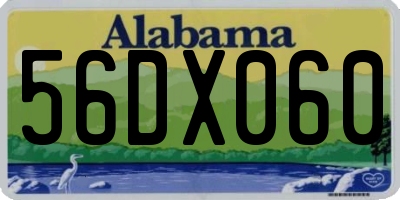 AL license plate 56DX060