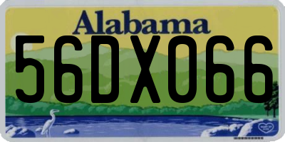 AL license plate 56DX066