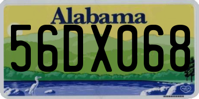 AL license plate 56DX068