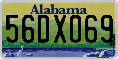 AL license plate 56DX069