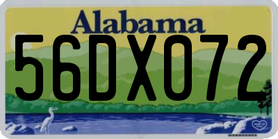 AL license plate 56DX072