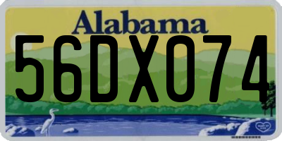 AL license plate 56DX074