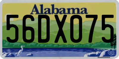 AL license plate 56DX075