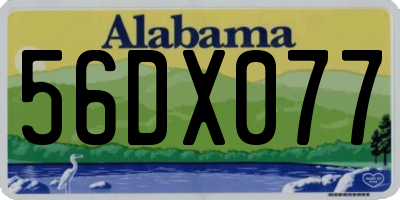AL license plate 56DX077