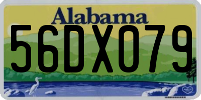 AL license plate 56DX079